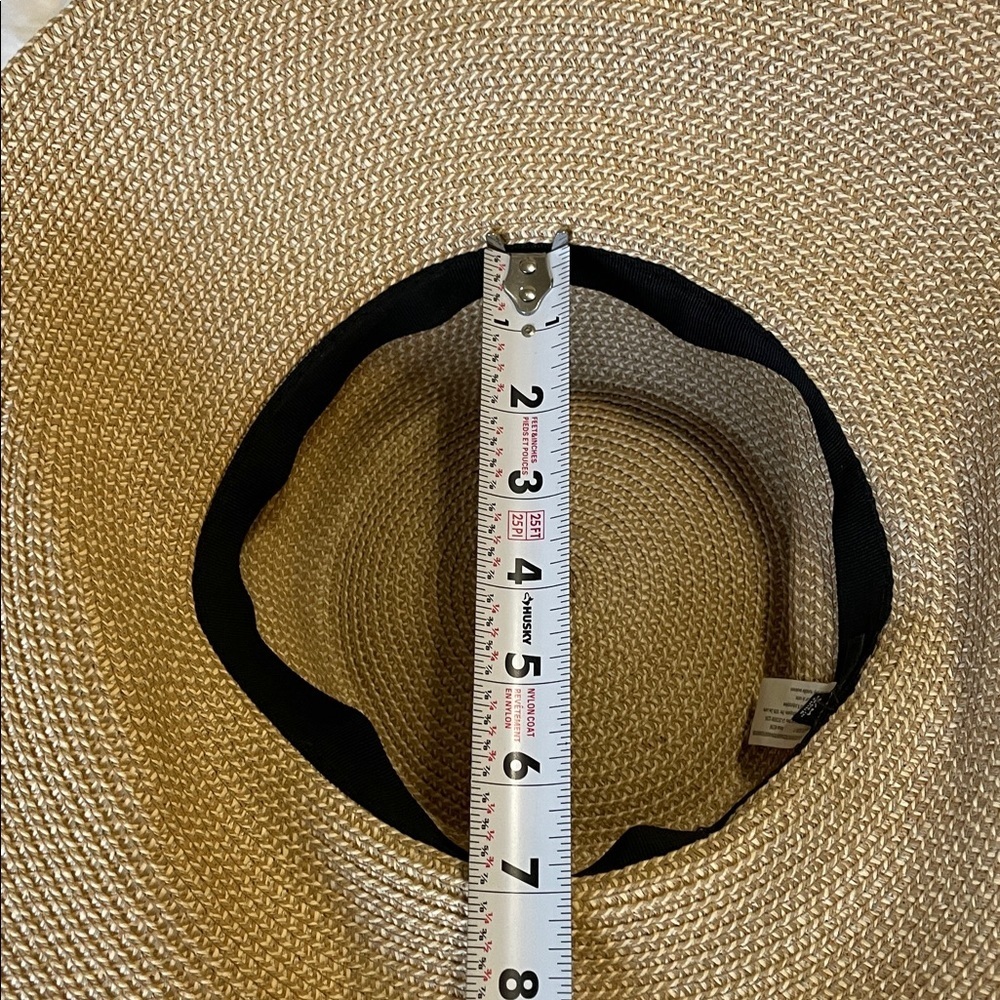 Talula | Tan | Straw | Black Cow Leather Band | Sun Hat | ResortWear | Size S - Picture 12 of 15